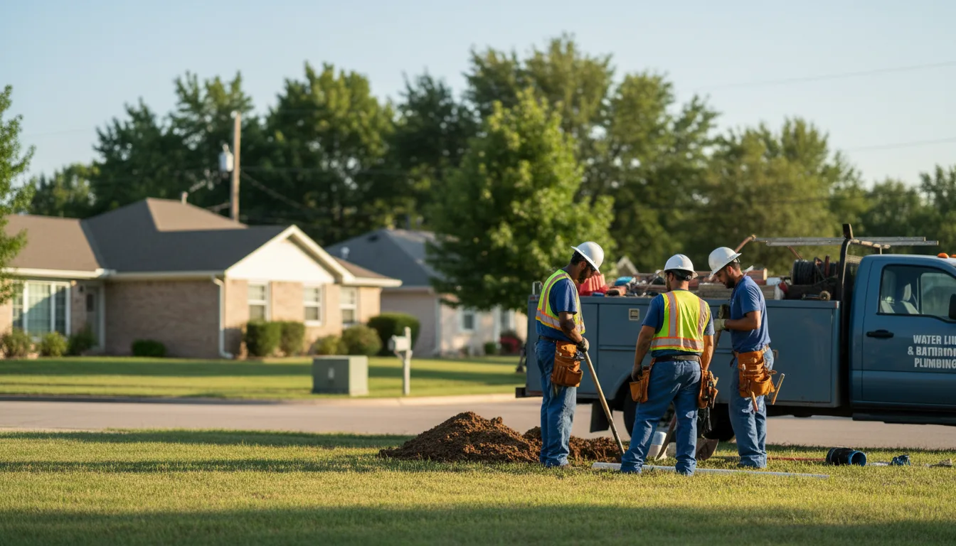 Residential water line and bathroom plumbing service in Opelika, AL